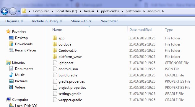 lokasi cordova android