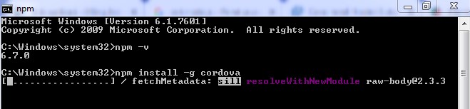 proses install cordova
