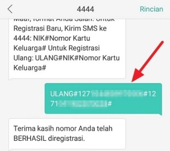 registrasi kartu 3 ulang