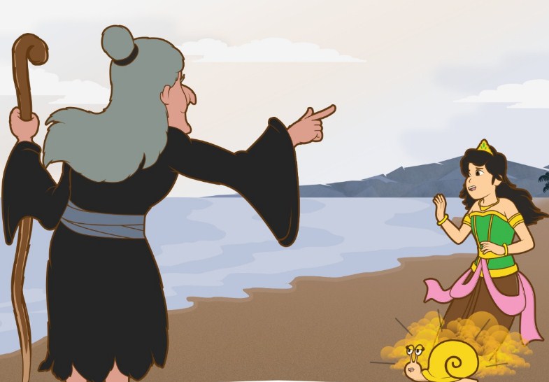 penyihir menyihir putri menjadi keong mas